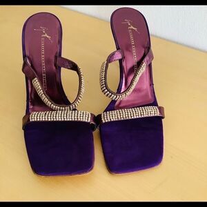 GIUSEPPE ZANOTI DIAMOND GLITTER HEEL BLING RARE NEW 8